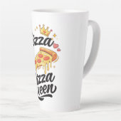 Funny Pizza Queen Cooking mug for Women Cute Gift カフェラテマグ (右アングル)