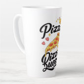 Funny Pizza Queen Cooking mug for Women Cute Gift カフェラテマグ (左アングル)