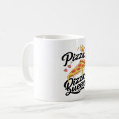 Funny Pizza Queen Cooking mug for Women Cute Gift コーヒーマグカップ (正面左)