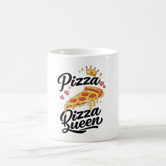 Funny Pizza Queen Cooking mug for Women Cute Gift コーヒーマグカップ (中央)