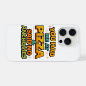 Funny Pizza Quote iPhone Case – You Had Me At Pizz iPhoneケース (裏面横)
