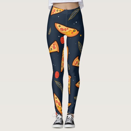 Funny pizza slice leggings レギンス (正面)
