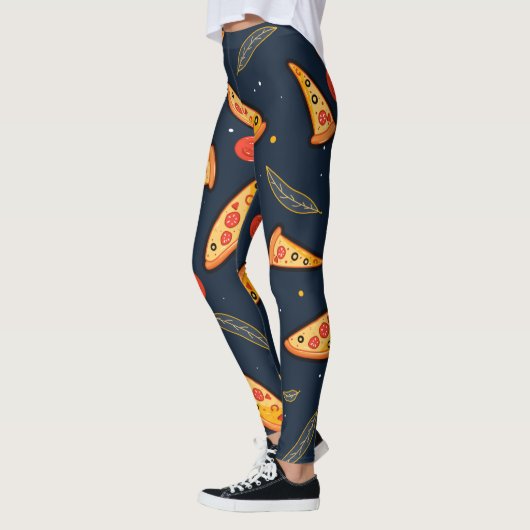 Funny pizza slice leggings レギンス (左)