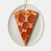 Funny Pizza Slice – Personalized Christmas Gift セラミックオーナメント (左)