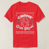 Funny PJ Snowflake Candy Cane Happy Lazy Gnome Chi Tシャツ (デザイン正面)