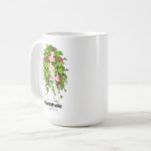 Funny Plant Lover Plantaholic Personalized humor コーヒーマグカップ (正面左)