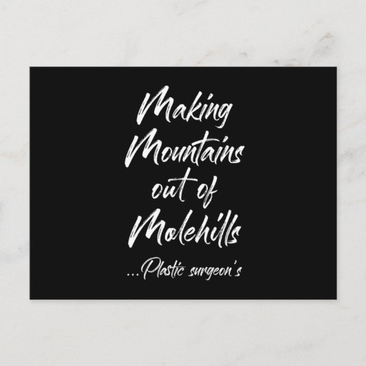 Funny Plastic Surgeon Saying Cosmetic Surgery Gift ポストカード (正面)