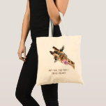 Funny Playful Giraffe Tongue Out Tote Bag - Smile  トートバッグ<br><div class="desc">Funny Giraffe Tongue Out and Playful Wink - Smile Animal Cartoon Drawing - Choose / Add Your Unique Text / Font / Color - Make Your Special Gift - Resize and move or remove and add elements / image with customization tool ! - Drawing and Design by MIGNED. You can...</div>