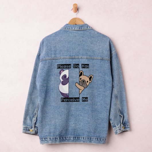 Funny Please Do Not Perceive Me Denim Jacket デニムジャケット (ハンガー)