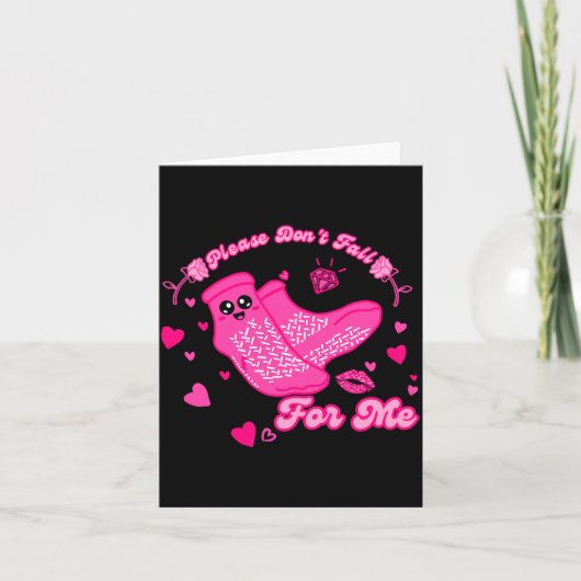 Funny Please Don't Fall For Me Medical Non Slip So カード (正面)