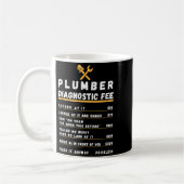 Funny plumber diagnostic fee  コーヒーマグカップ (左)
