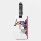 Funny Plumber with Toilet Plunge Humor ラゲッジタグ (裏面縦)