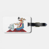 Funny Plumber with Toilet Plunge Humor ラゲッジタグ (裏面横)
