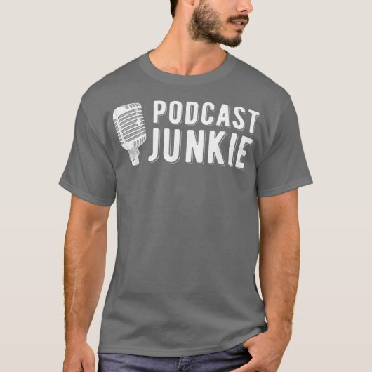 Funny Podcasting Podcast Junkie Casting Tシャツ (正面)