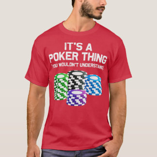 Funny Poker Designs For Men Women Casino Card Game Tシャツ