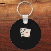 Funny poker, i don't even fold my laundry キーホルダー (正面)