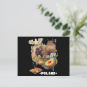 Funny Poland Stereotype Overload ポストカード (スタンド正面)