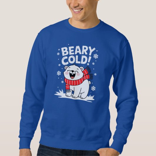 Funny Polar Beary Cold Christmas スウェットシャツ (正面)