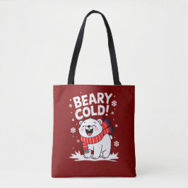 Funny Polar Beary Cold Christmas トートバッグ