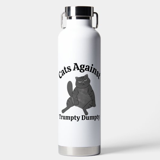 Funny Political Cat Anti-Trump Coffee Gift Dad Mom ウォーターボトル (正面)