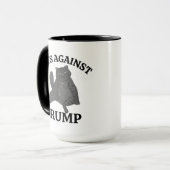Funny Political Cat Feminist Anti-Trump Coffee マグカップ (正面左)