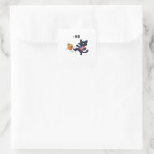 Funny Political Meme No Cat Design スクエアシール (バッグ)