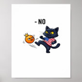 Funny Political Meme No Cat Design ポスター (正面)