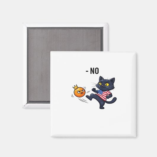 Funny Political Meme No Cat Design マグネット (正面/裏面)