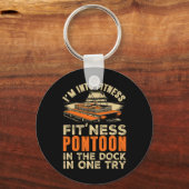 Funny Pontoon Captain Boating 1  キーホルダー (正面)