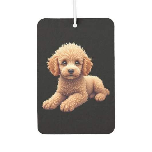 Funny Poodle Animal Lover Dogs Graphic Cute Dog Ow カーエアーフレッシュナー (正面)