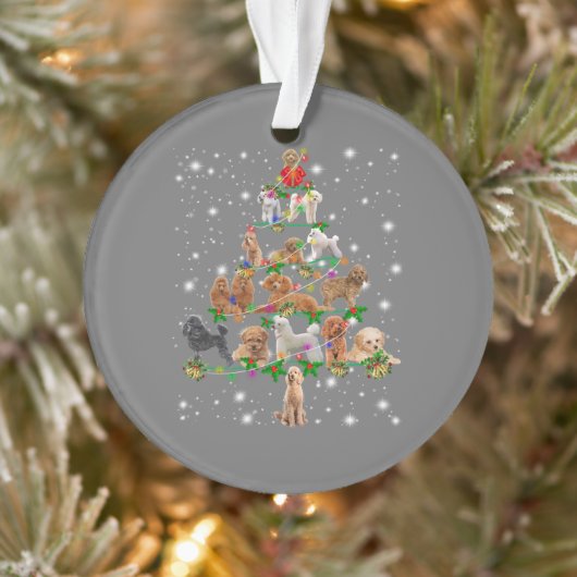 Funny Poodle Christmas Tree Decor Ornament Costume オーナメント (ツリー)