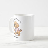 Funny Poodle Toy Dog Business Suit Coffee  コーヒーマグカップ (正面左)