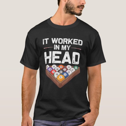 Funny Pool Billiards Design For Men Women Pool Gam Tシャツ (正面)
