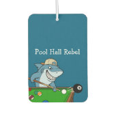Funny Pool Hall Rebel Billiards Men's Car カーエアーフレッシュナー (正面)