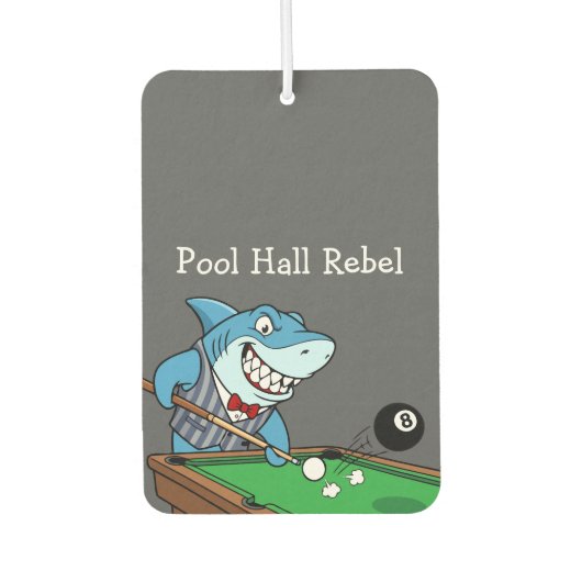 Funny Pool Hall Rebel Billiards Theme Men's Car カーエアーフレッシュナー (正面)