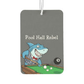 Funny Pool Hall Rebel Billiards Theme Men's Car カーエアーフレッシュナー (裏面)