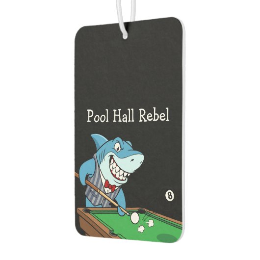 Funny Pool Hall Rebel Billiards Theme Men's Car カーエアーフレッシュナー (左)