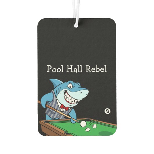 Funny Pool Hall Rebel Billiards Theme Men's Car カーエアーフレッシュナー (裏面)