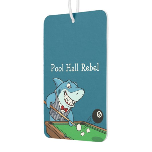 Funny Pool Hall Rebel Billiards Theme Men's Car カーエアーフレッシュナー (左)