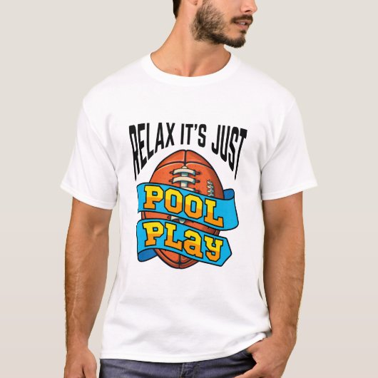 Funny Pool Play Tournament Flag Touch Football Tシャツ (正面)