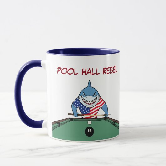 Funny Pool Shark Pool Hall Rebel Coffee Mugs マグカップ (左)