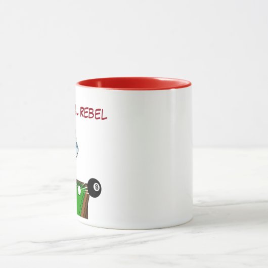 Funny Pool Shark Pool Hall Rebel Coffee Mugs マグカップ (中央)