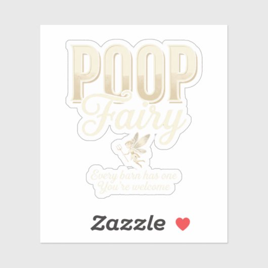Funny Poop Fairy Barn Joke Farming Humor Quote  シール (シート)