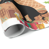 Funny Pooping Christmas Dog Santa & Holiday Humor ラッピングペーパー (ロールコーナー)