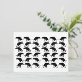 Funny Pooping Dog Pattern サンキューカード (スタンド正面)