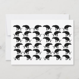 Funny Pooping Dog Pattern サンキューカード