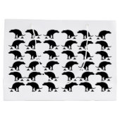 Funny Pooping Dog Pattern ラージペーパーバッグ (裏面)