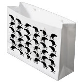 Funny Pooping Dog Pattern ラージペーパーバッグ (正面アングル)