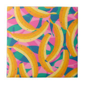 Funny pop art bananas pattern. タイル (正面)