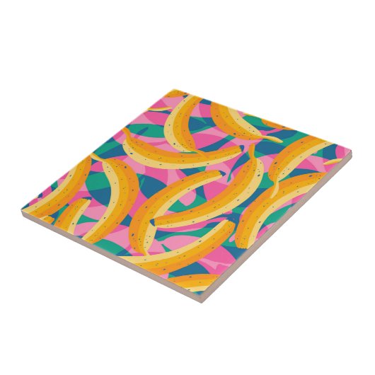 Funny pop art bananas pattern. タイル (側面)